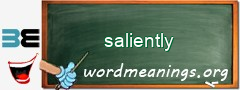 WordMeaning blackboard for saliently